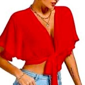 BY VERY J Adorable Red Crop Top!❤️